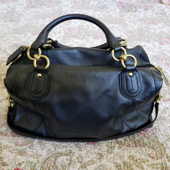 Coach Campbell Leather Turnlock Large Satchel - Picture 4 of 14